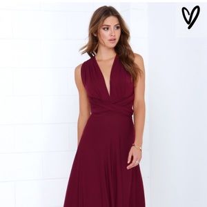 Lulus “tricks of the trade” wine maxi dress